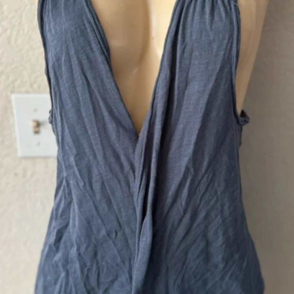 Vintage American eagle outfitters sleeveless cardigan sweater blue 2000s y2k